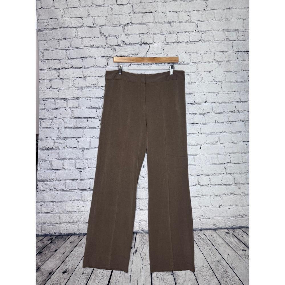Investments Women's Brown Wide Leg Trousers Size 14L